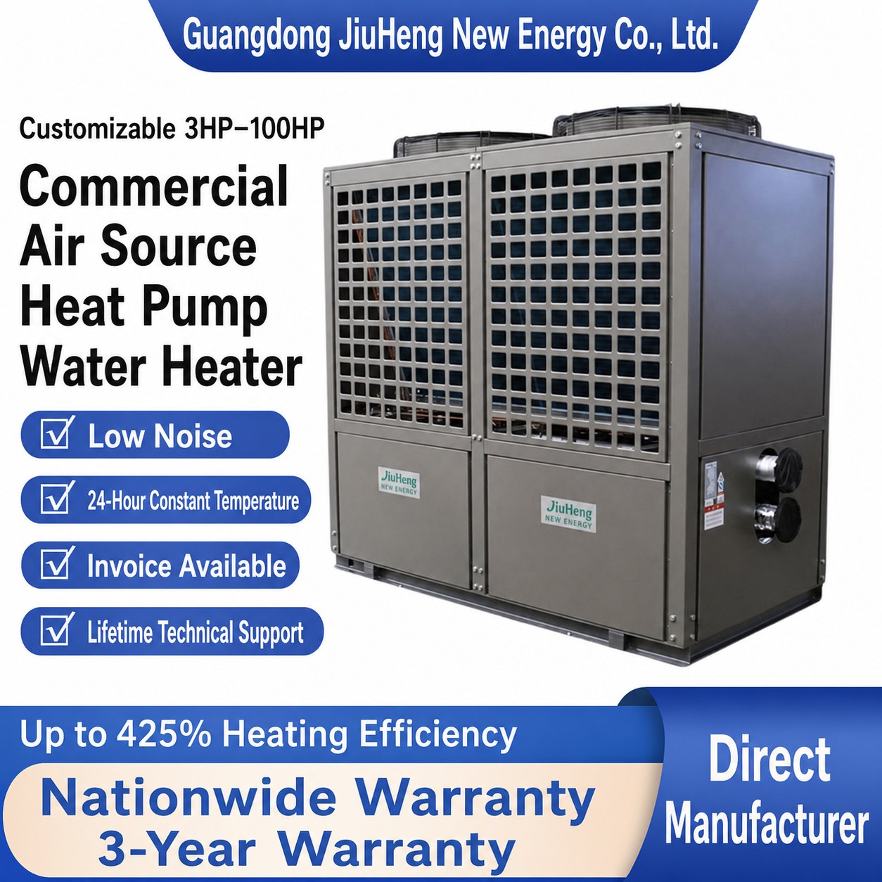 Large-Capacity Commercial Air Source Heat Pump Hot Water System 1