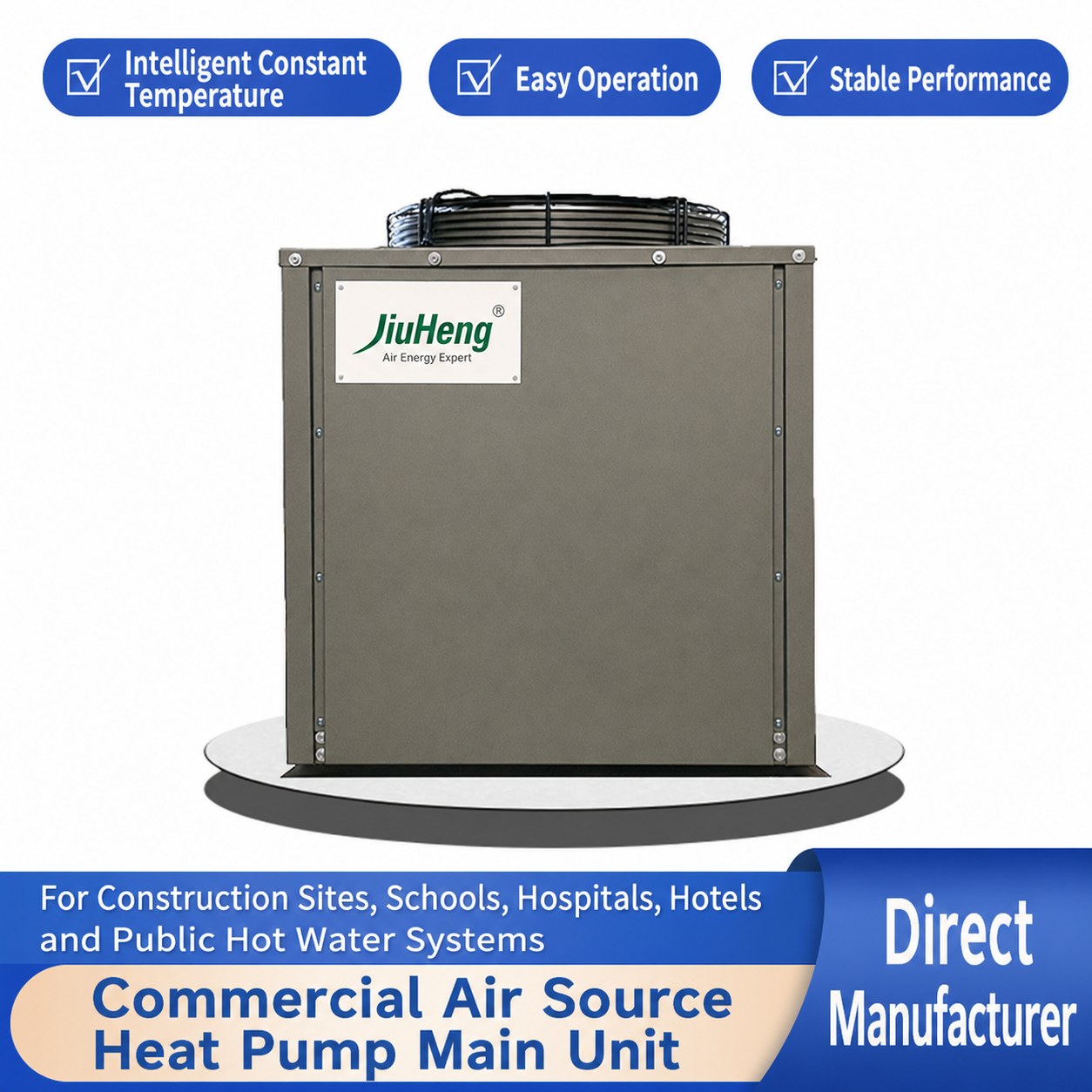 Large-Capacity Commercial Air Source Heat Pump Hot Water System 4