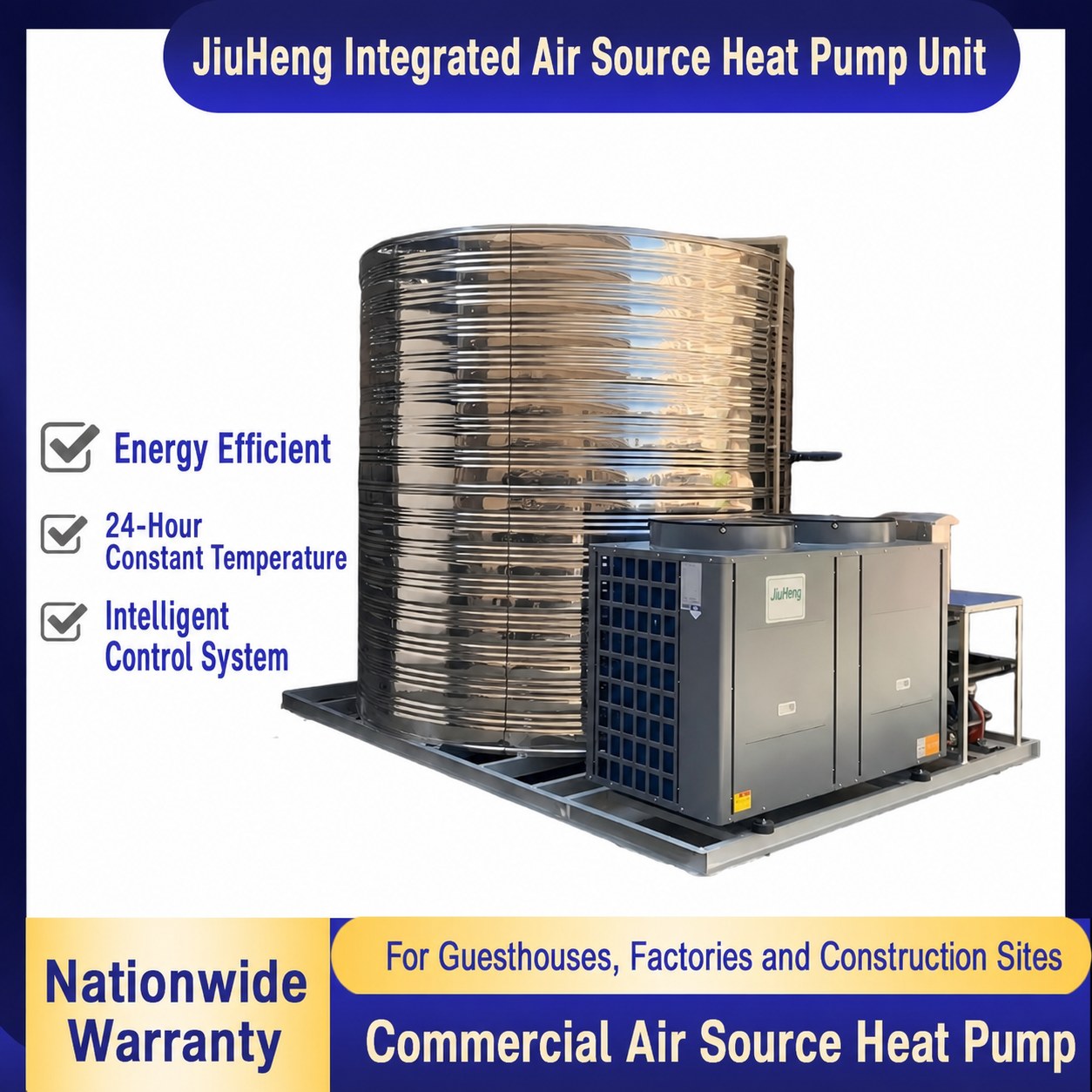 Integrated Air Source Heat Pump Water Heater for Temporary Dormitories 2