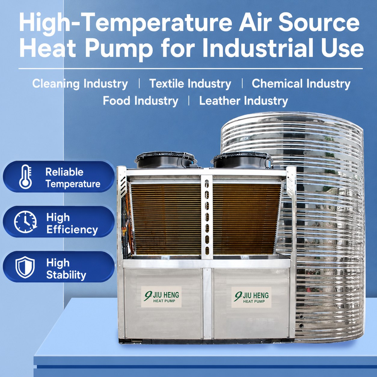 Industrial High-Temperature Air Source Heat Pump for Electroplating Plants 2