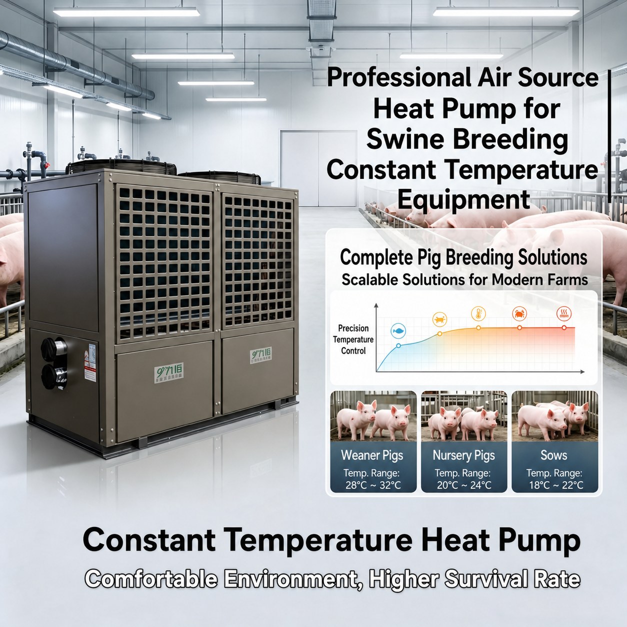 Precision Aquaculture Air Source Heat Pump for Fish and Shrimp Farming 4