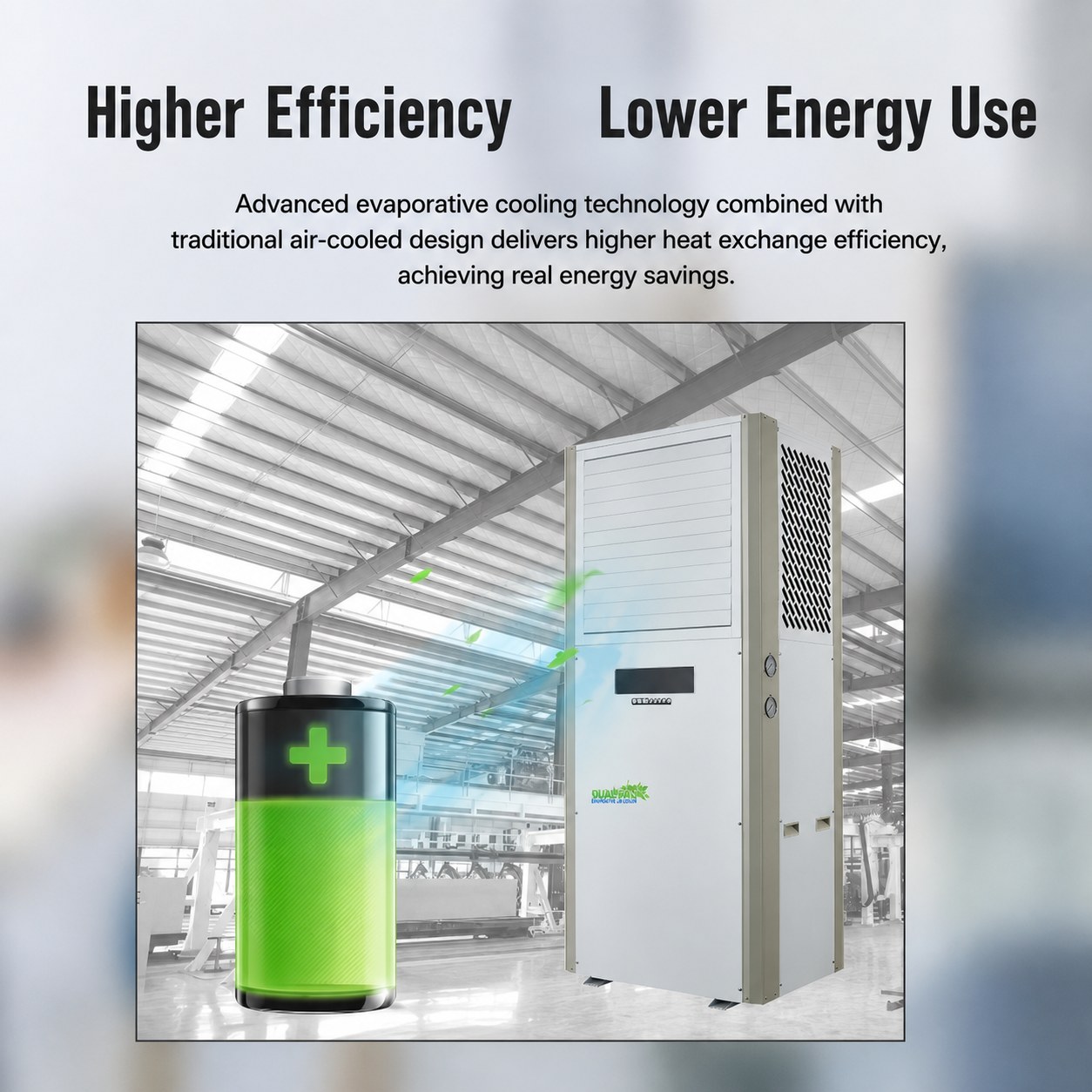Dual-Fan High-Airflow Industrial Evaporative Cooling Air Conditioner 4