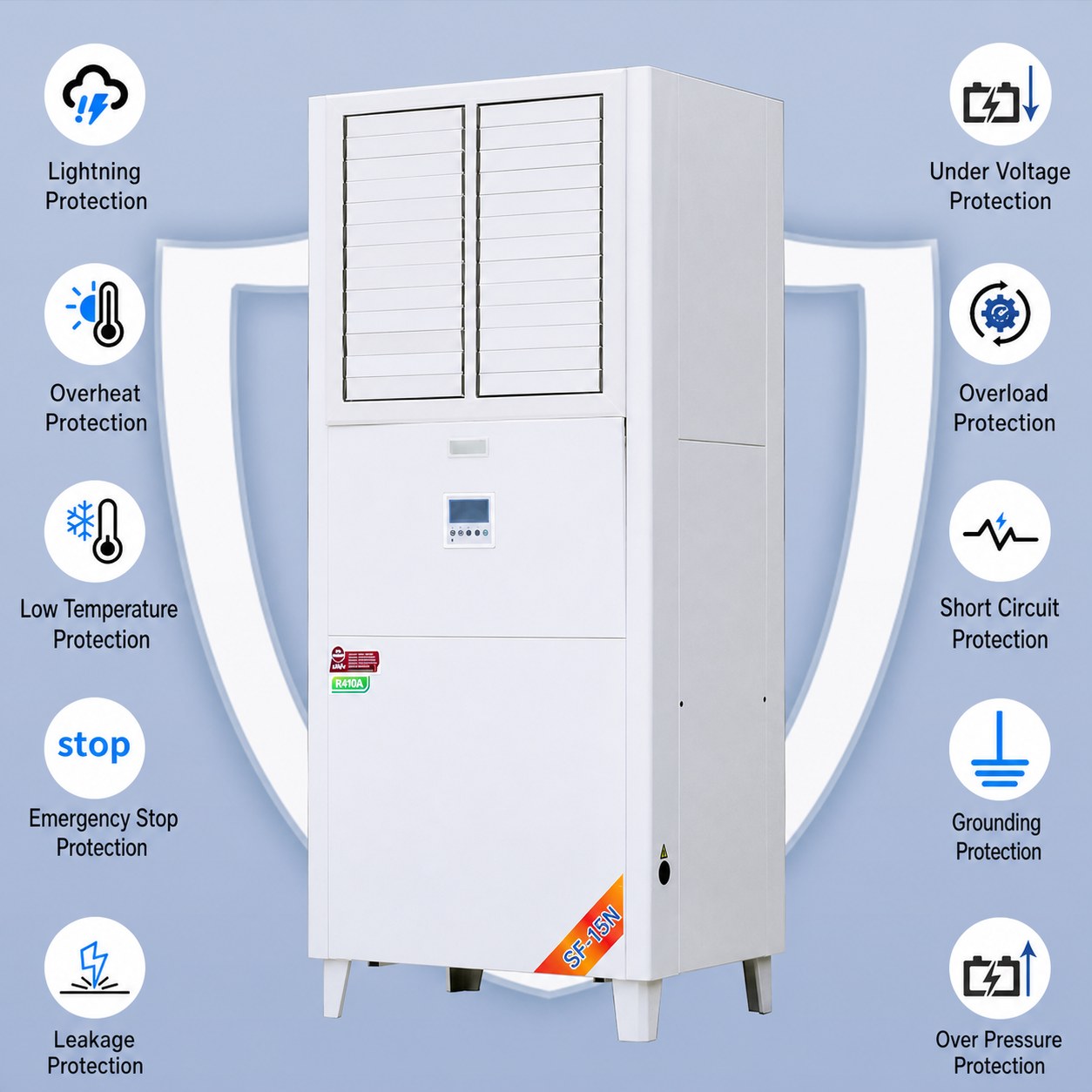 Vertical Energy-Saving Evaporative Air Cooler for Industrial Workshops 2