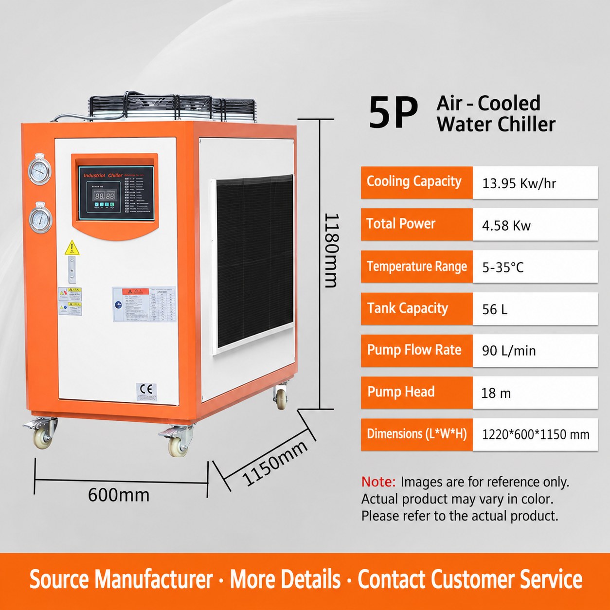 Industrial Air-Cooled Water Chiller for Mold and Process Cooling 3