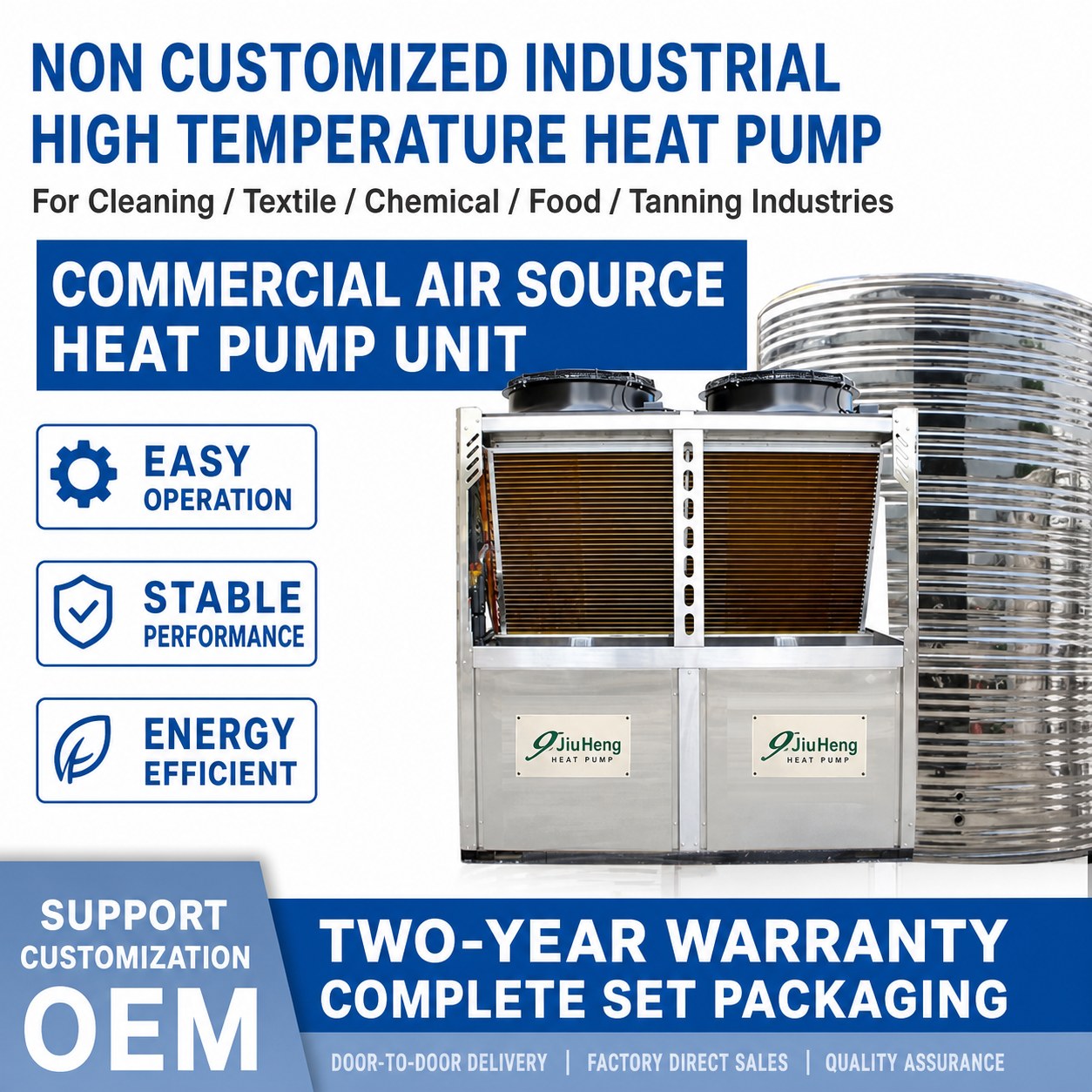 Industrial High-Temperature Air Source Heat Pump for Electroplating Plants 1