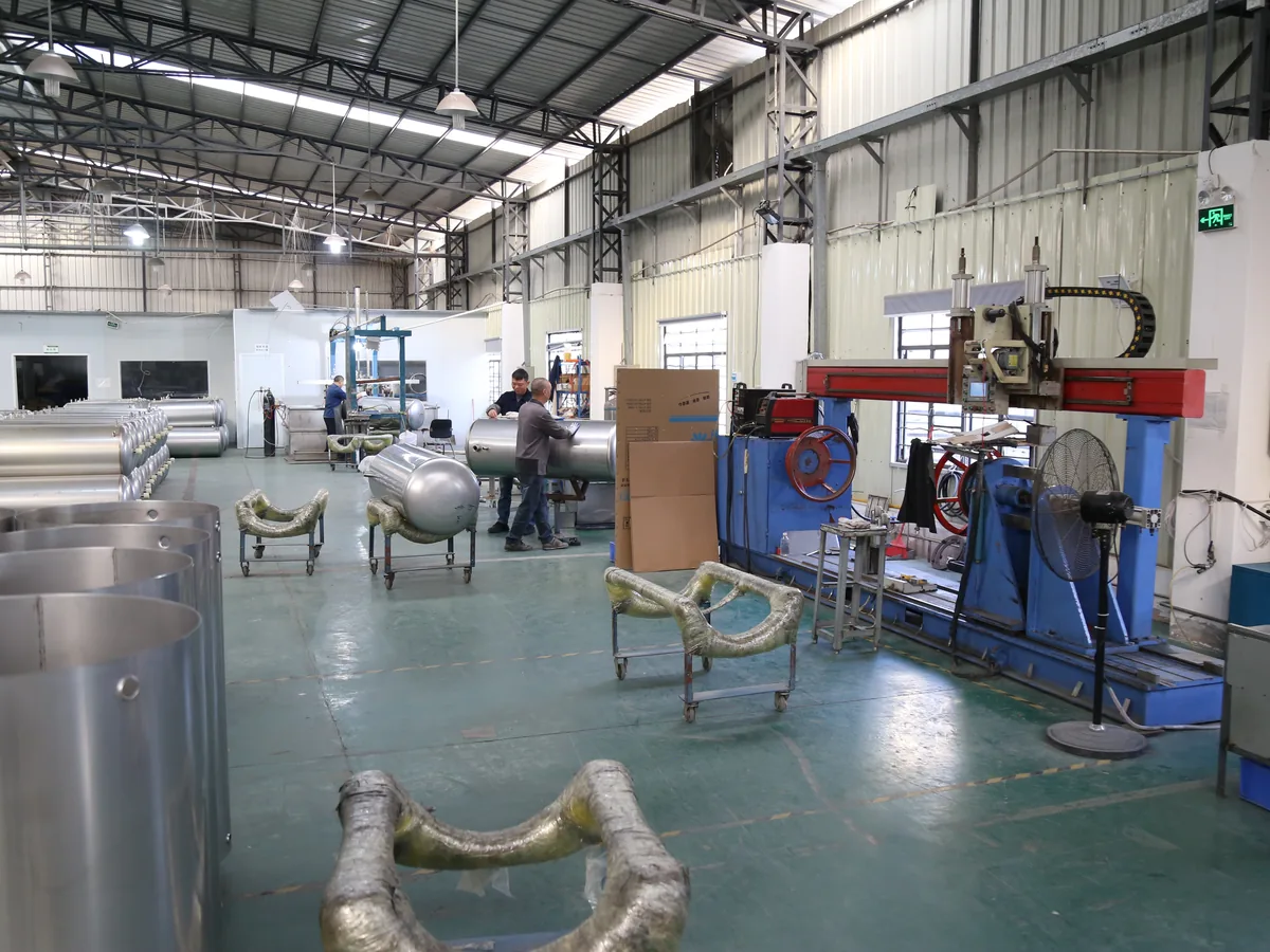 industrial cooling equipment production factory workflow and equipment preparation