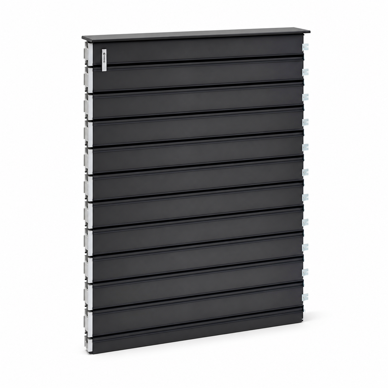 Flat Plate Solar Collector with Black or Blue Selective Coating on white background